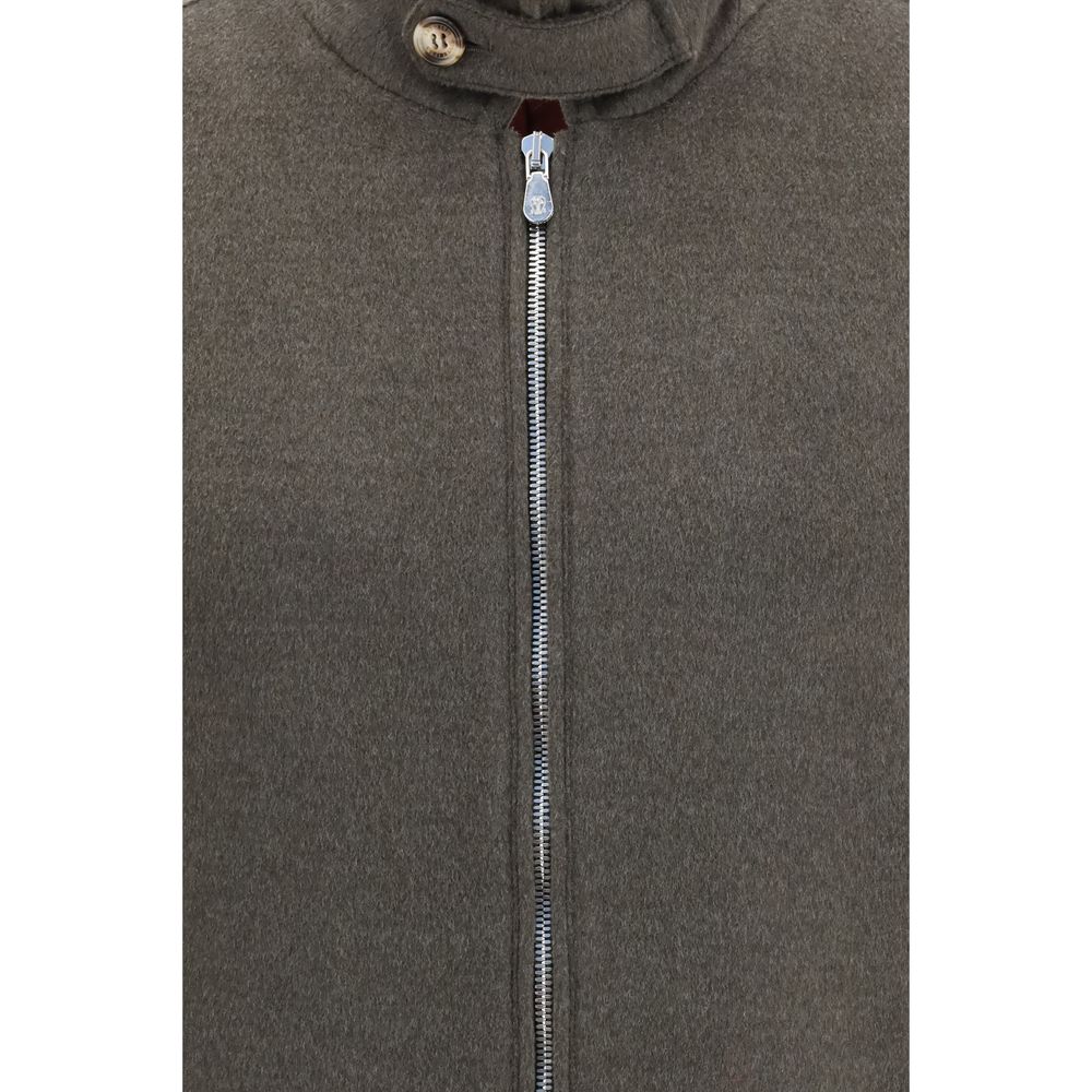 Brunello Cucinelli Gray Wool Oves Aries Full-Length Jacket