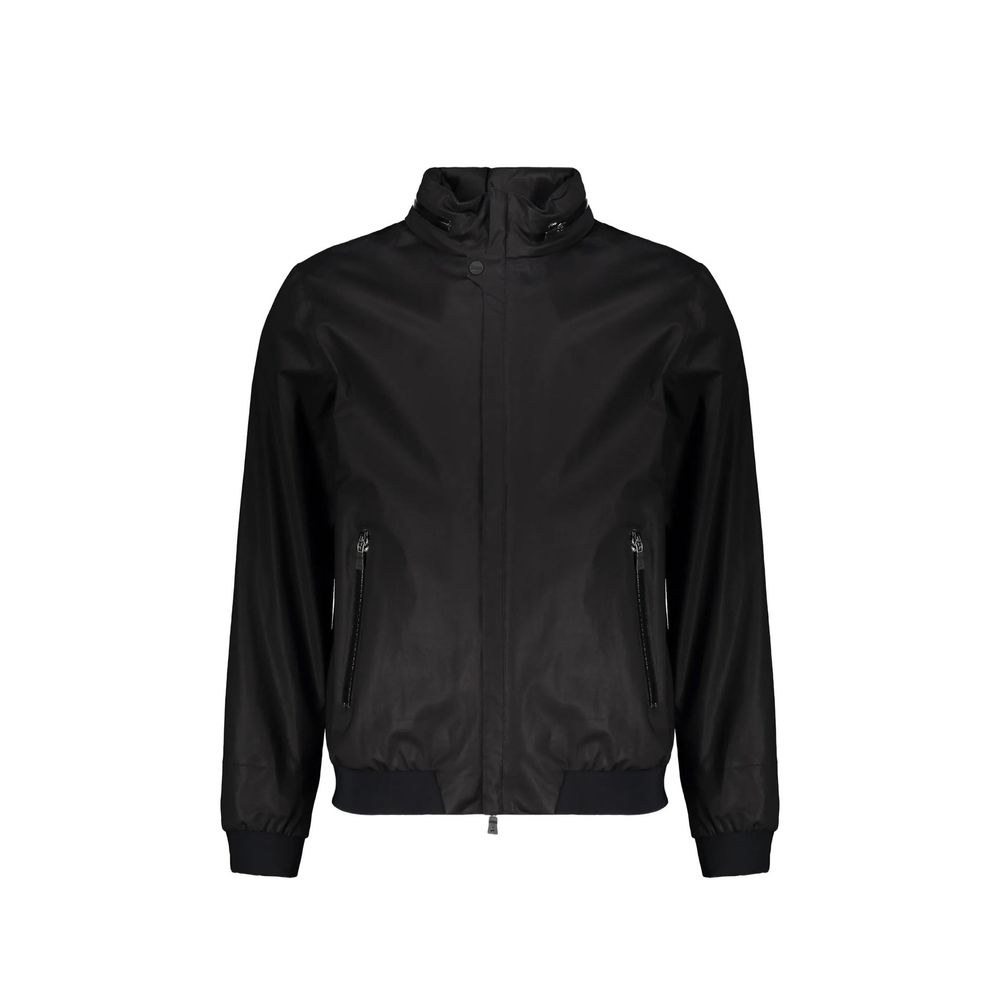 Herno Black Cotton Full-Length Jacket