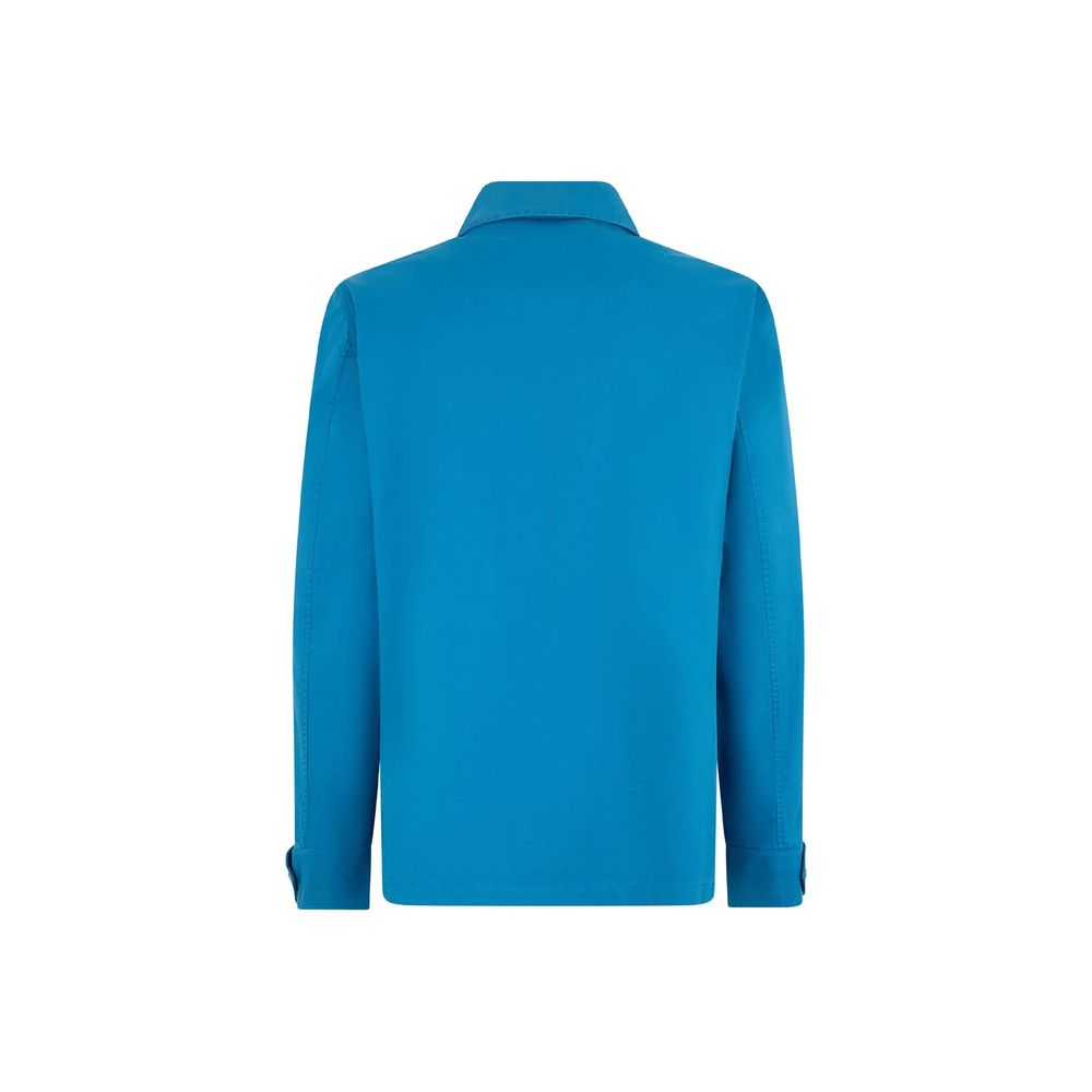 Herno Blue Cotton Shell Jacket