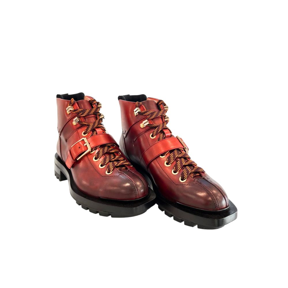 Santoni Red Leather Women Boot
