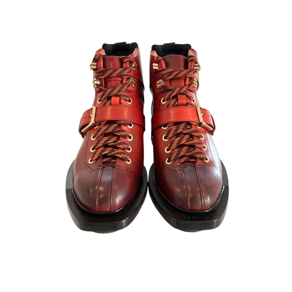 Santoni Red Leather Women Boot