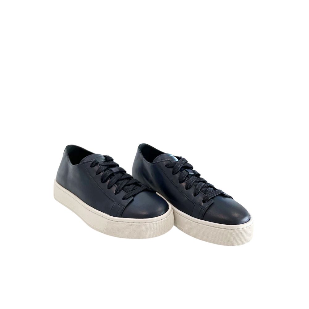 Santoni Blue Leather Women Sneaker