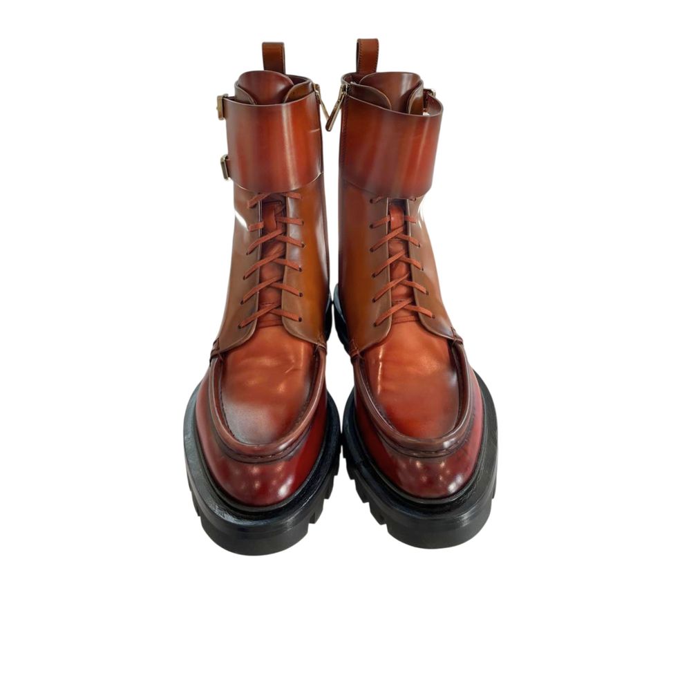Santoni Red Leather Women Boots