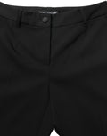 Dolce & Gabbana Black HighWaist Straight Dress Trouser Pants