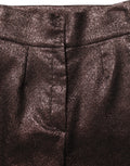 Dolce & Gabbana Metallic Brown High Waist Tapered Leg Pants