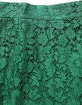 Dolce & Gabbana Green Lace High Waist Mermaid Midi Skirt