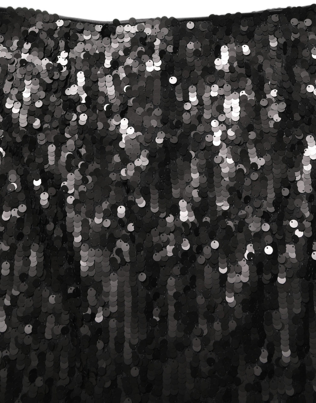 Dolce & Gabbana Black Sequin High Waist Pencil Midi Skirt