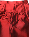 Dolce & Gabbana Red Silk Satin Bubble High Waist Mini Skirt
