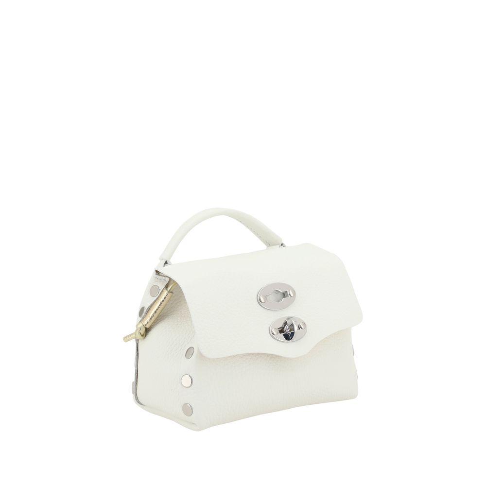 Zanellato White Calf Leather Bos Taurus Shoulder Bag