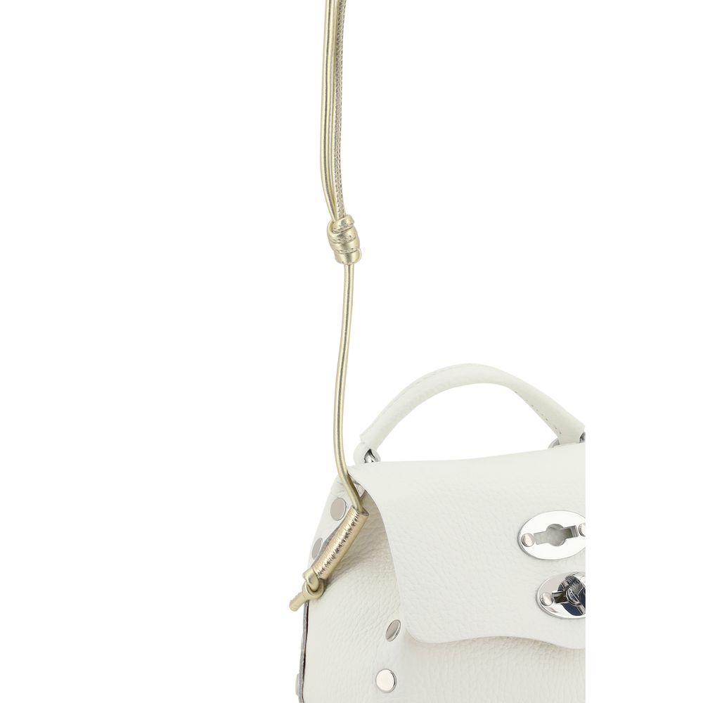 Zanellato White Calf Leather Bos Taurus Shoulder Bag