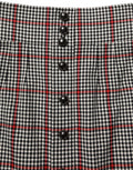 Dolce & Gabbana Gray Checkered High Waist A-line Mini Skirt