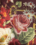 Dolce & Gabbana Burgundy Floral HighWaist A-line Mini Skirt
