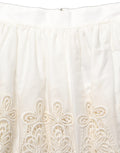Dolce & Gabbana White Floral Embroidered A-line Mini Skirt