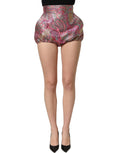 Dolce & Gabbana Pink Floral HighWaist Jacquard Hotpants Shorts
