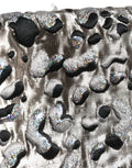 Dolce & Gabbana Silver Leopard Jacquard Mid Waist Mini Skirt