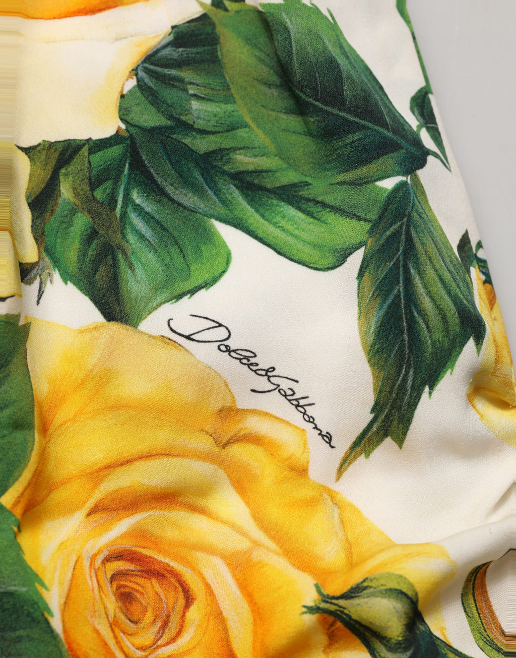 Dolce & Gabbana White Rose Print HighWaist Sheath Mini Skirt