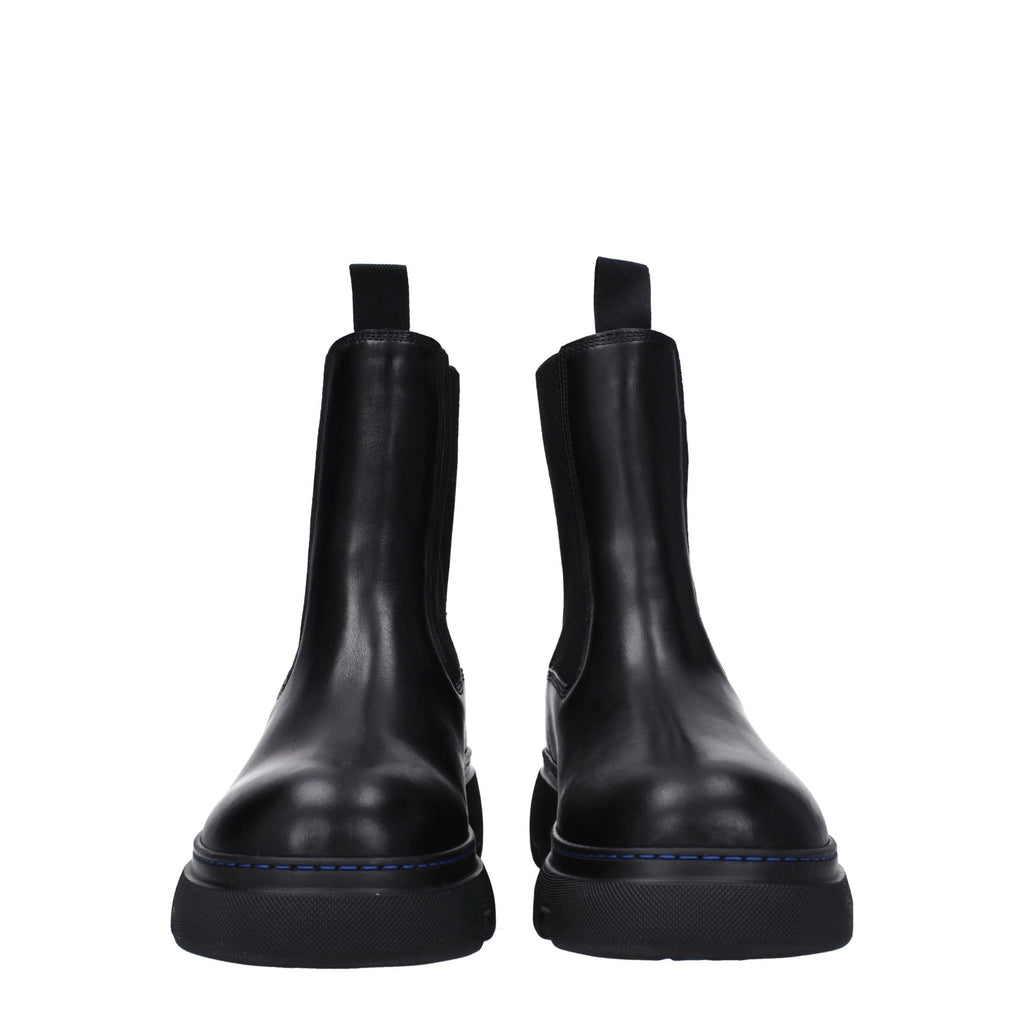 Burberry Black Leather Ankle Boots