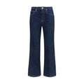 Khaite Blue Cotton Flared Jeans