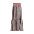Ganni Brown Cotton Midi Skirt