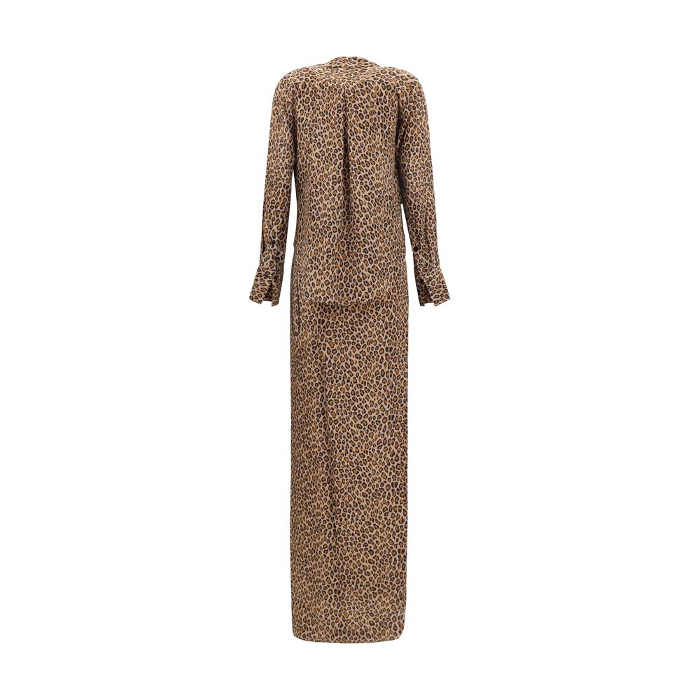 SA SU PHI Beige Silk Long Dress