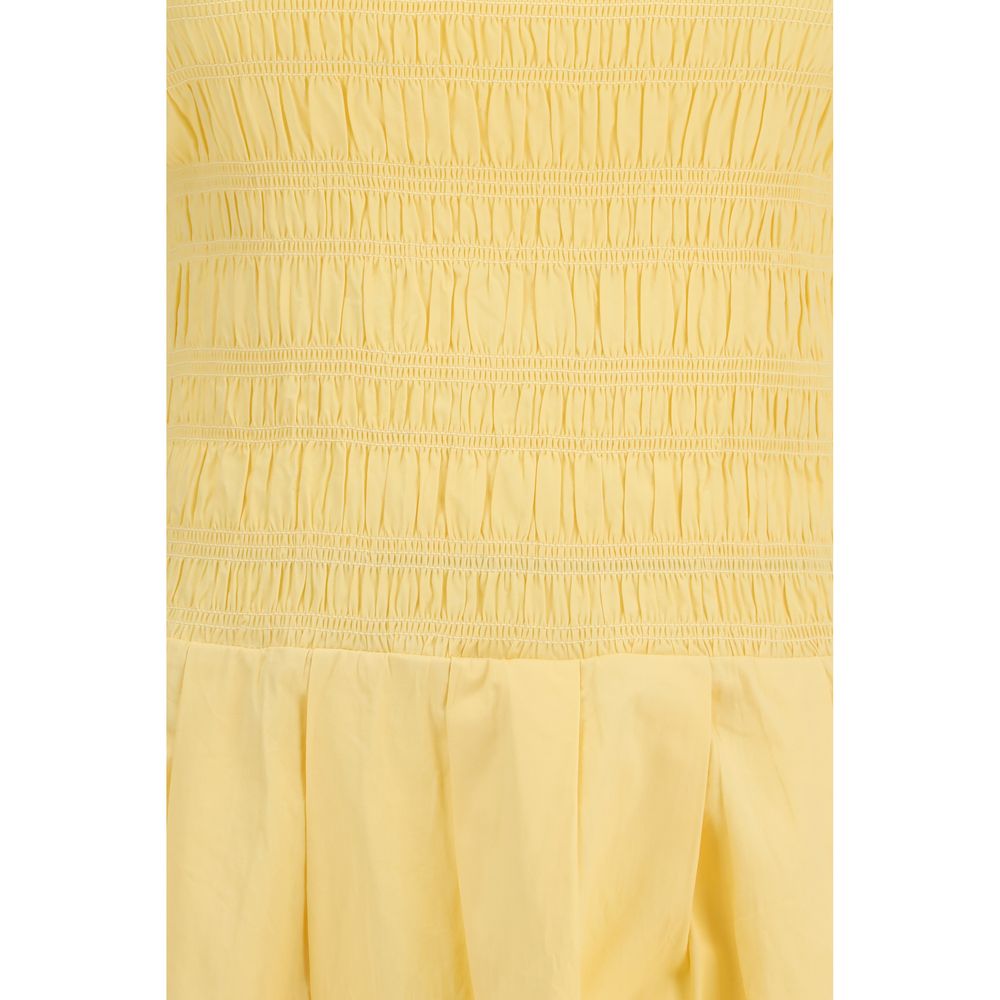 Ganni Bicolor Cotton Casual Dress