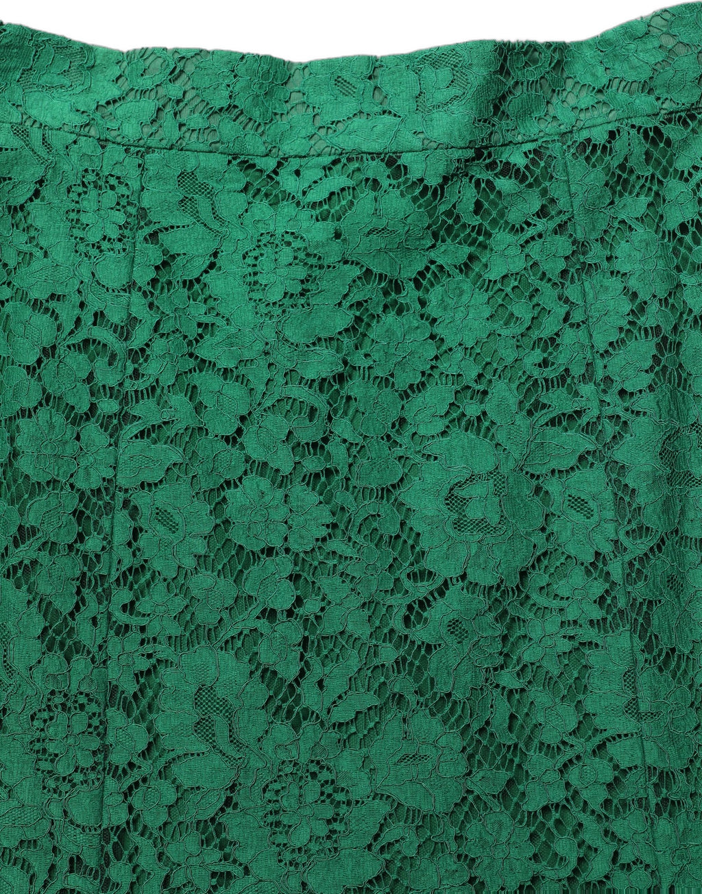 Dolce & Gabbana Green Lace High Waist Mermaid Midi Skirt