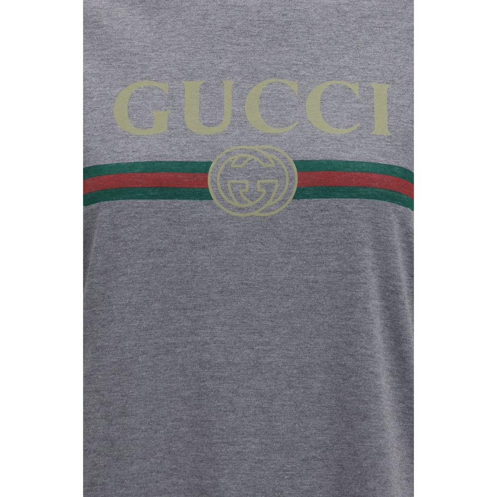Gucci Gray Cotton T-Shirt