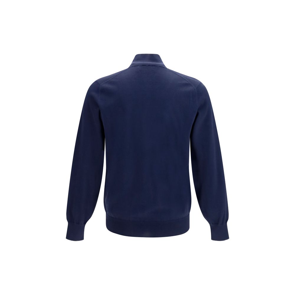 Brunello Cucinelli Blue Cotton Cardigan
