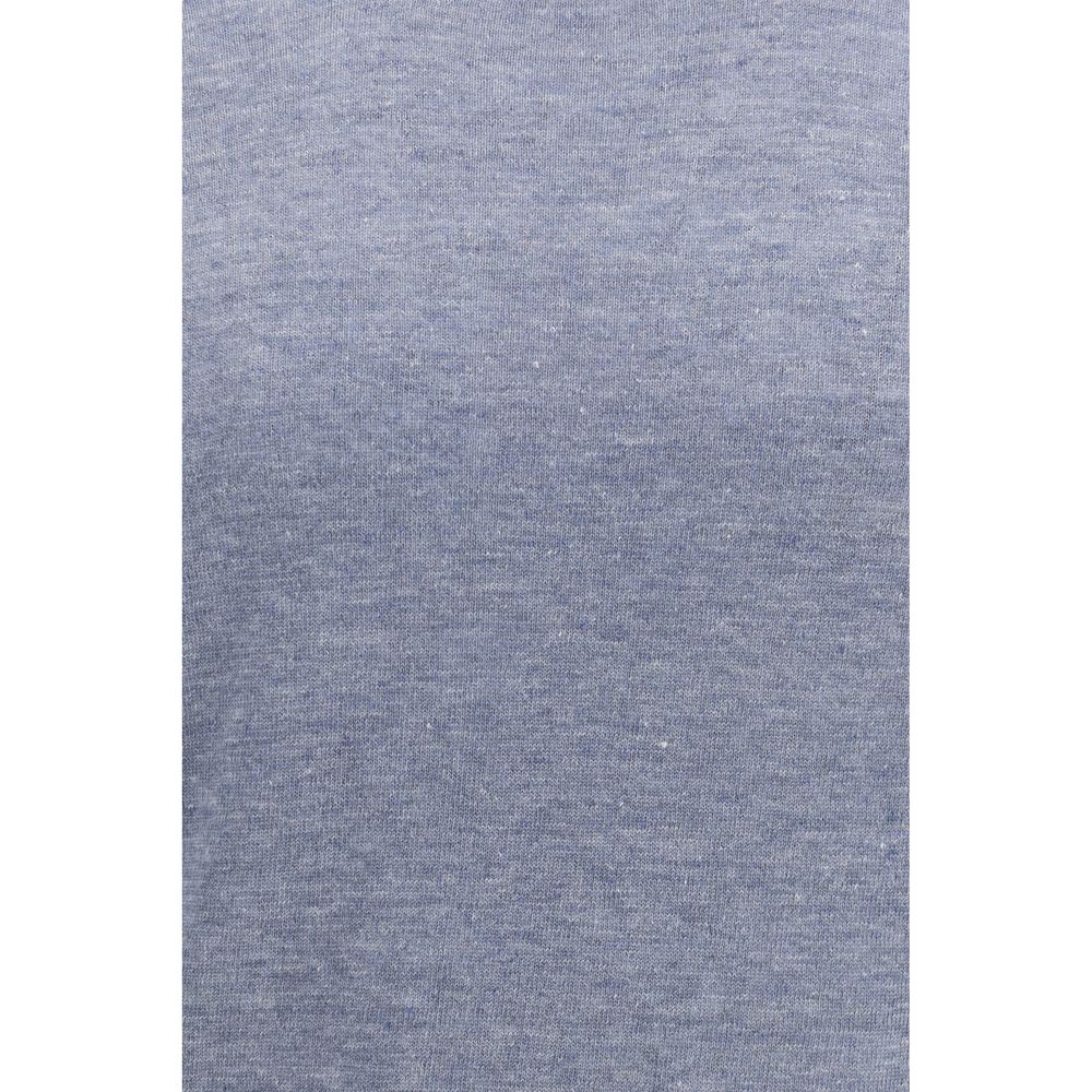Brunello Cucinelli Blue Linen T-Shirt