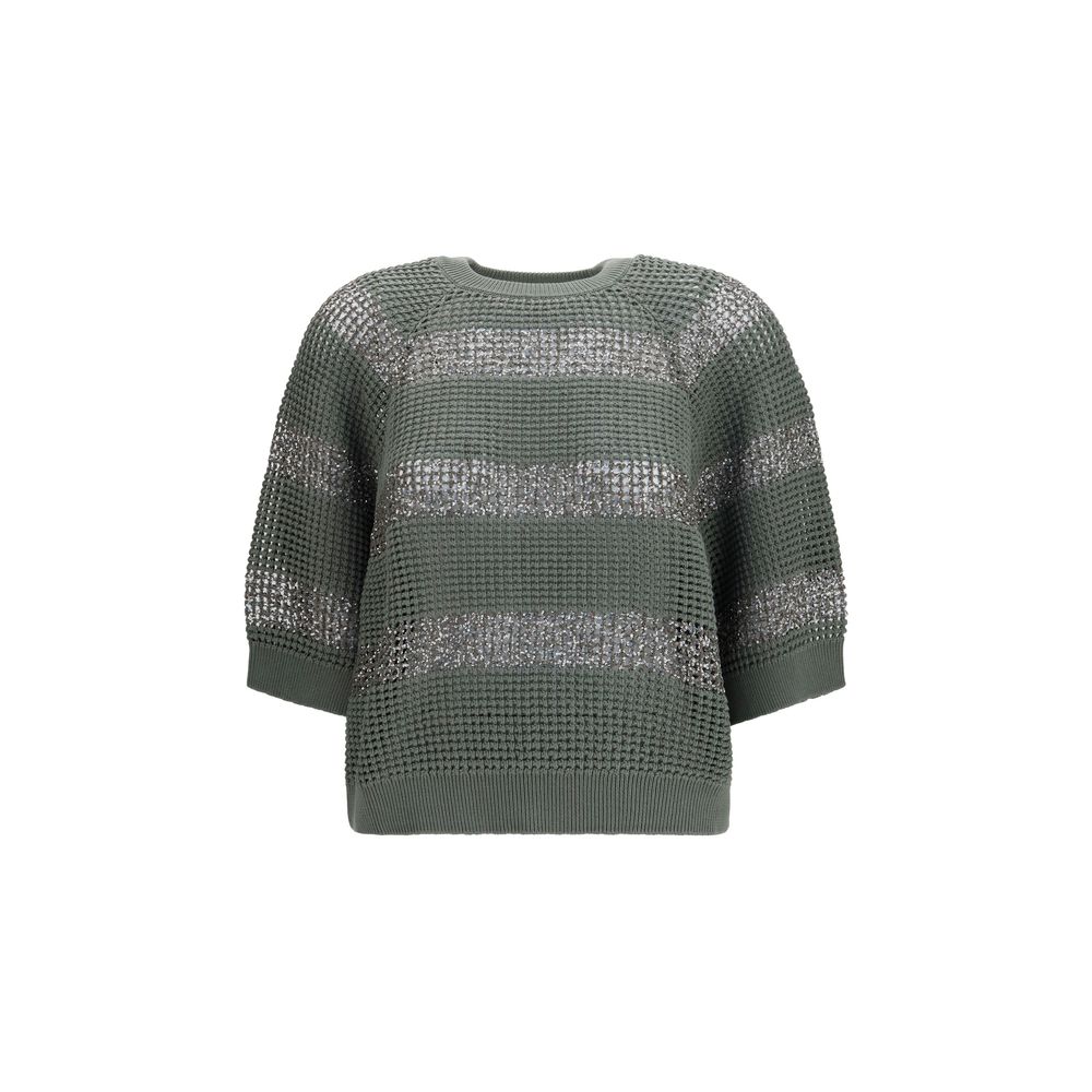 Brunello Cucinelli Bicolor Cotton Sweatshirt