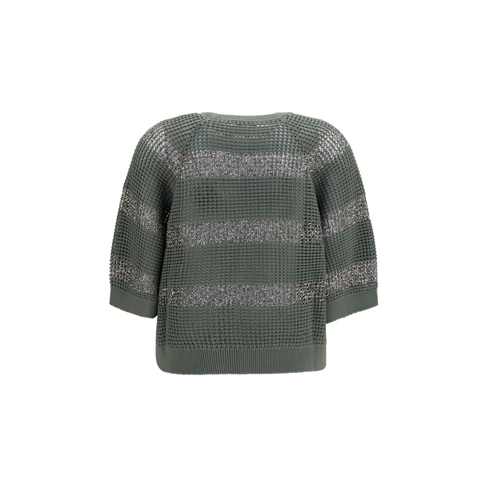 Brunello Cucinelli Bicolor Cotton Sweatshirt