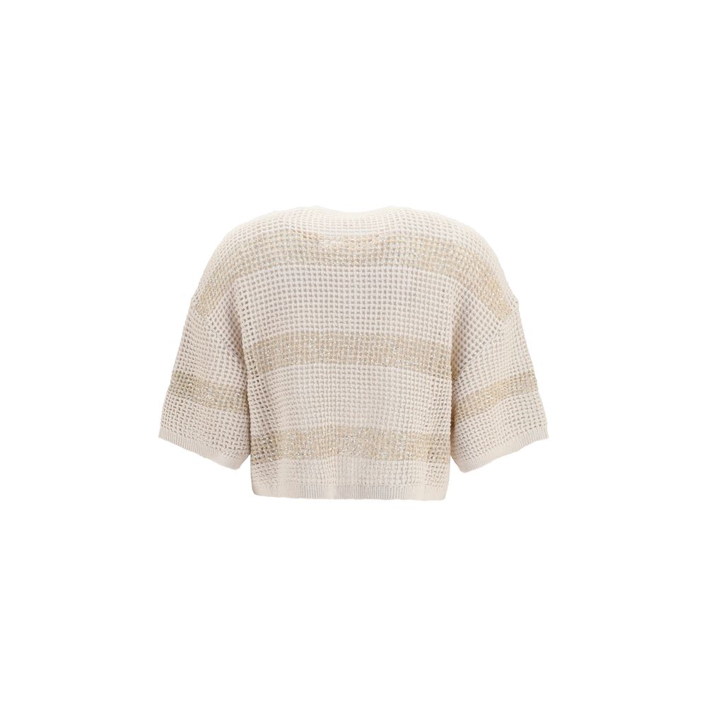 Brunello Cucinelli Beige Cotton Cardigan