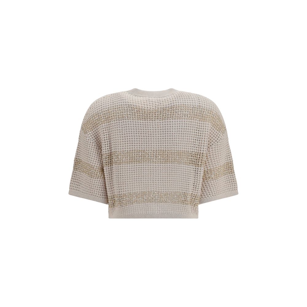 Brunello Cucinelli Beige Linen Cardigan
