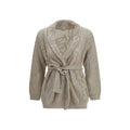 Brunello Cucinelli Beige Linen Cardigan