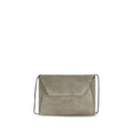 Brunello Cucinelli Gray Calf Leather Bos Taurus Clutch Bag