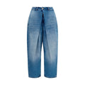 Balmain Blue Cotton Relaxed Fit Jeans