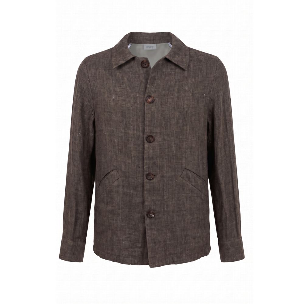 Malo Grey Linen Men's Jacket