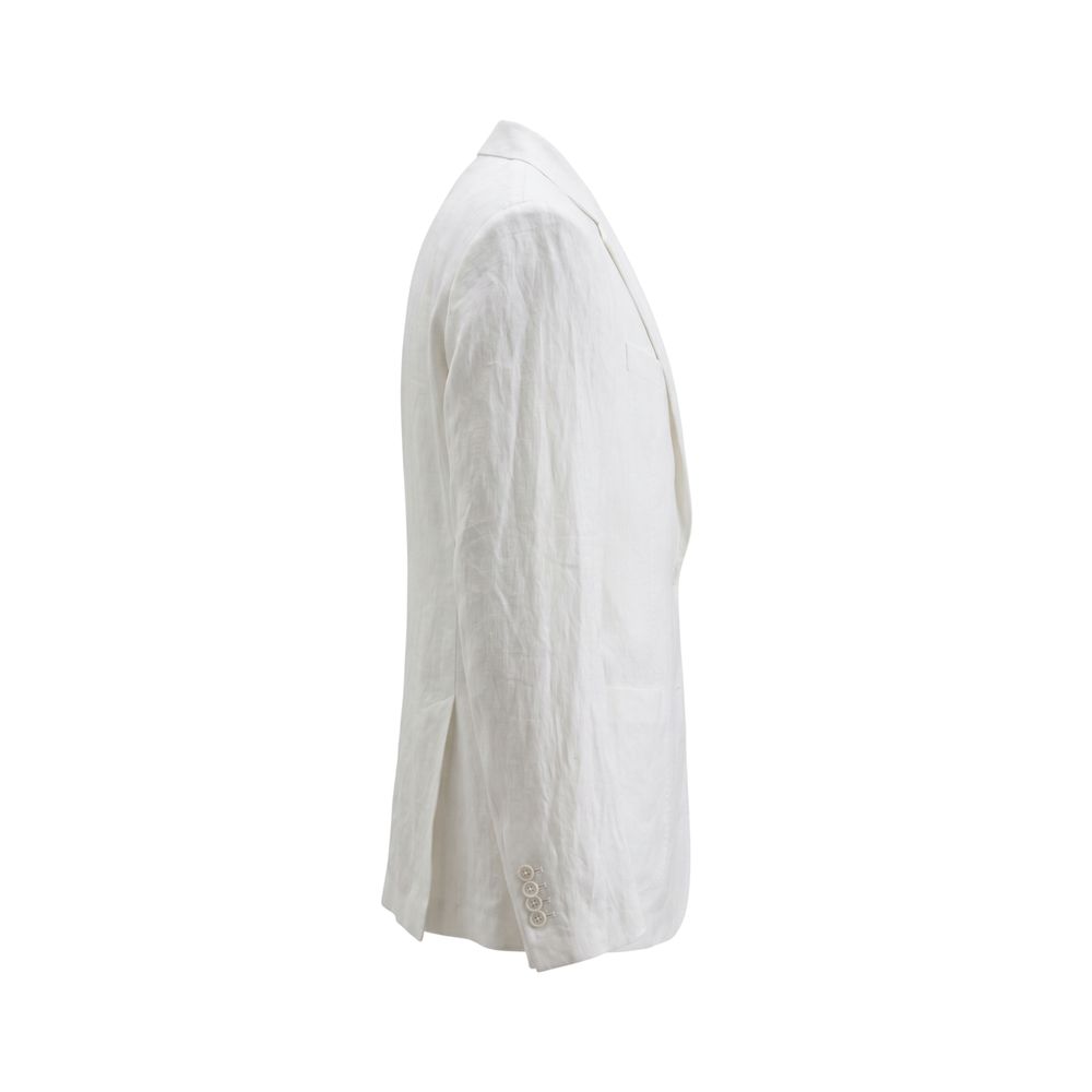 Malo White Linen Men's Jacket