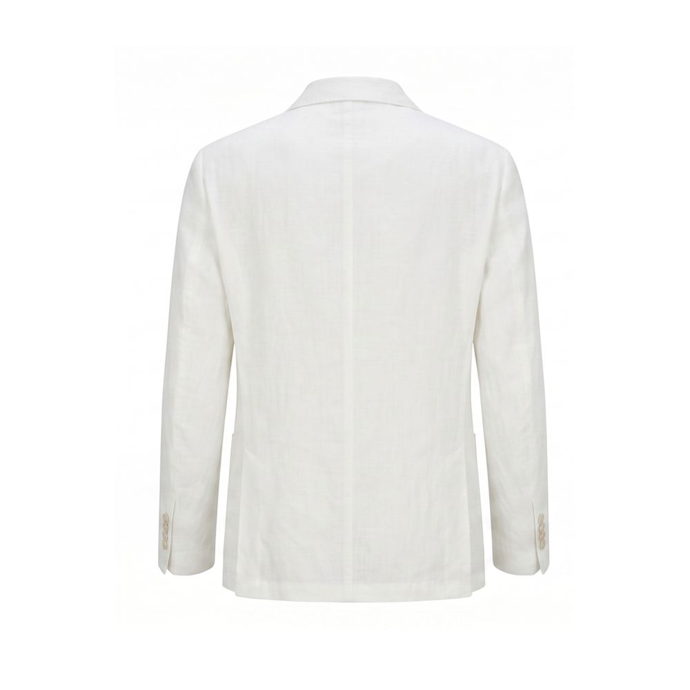 Malo White Linen Men's Jacket