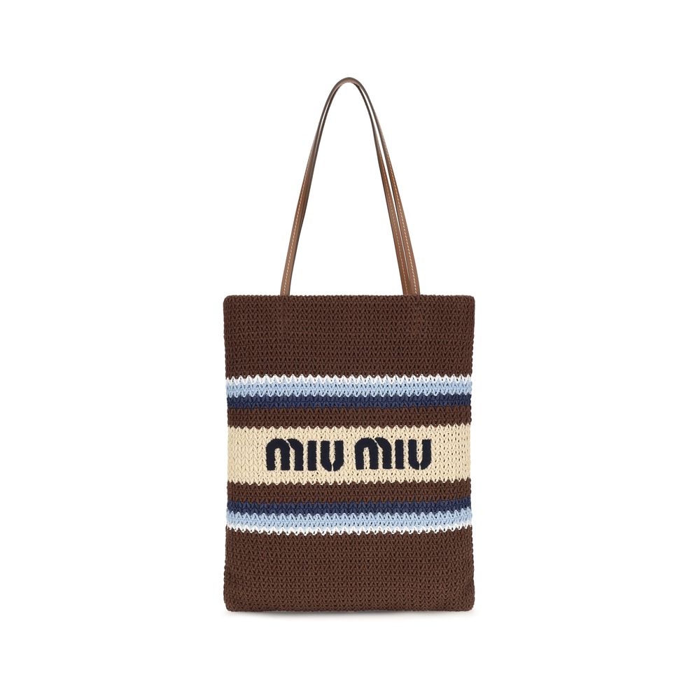 Miu Miu Multicolor Recycled Cotton Shoulder Bag