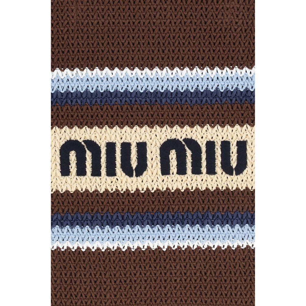 Miu Miu Multicolor Recycled Cotton Shoulder Bag