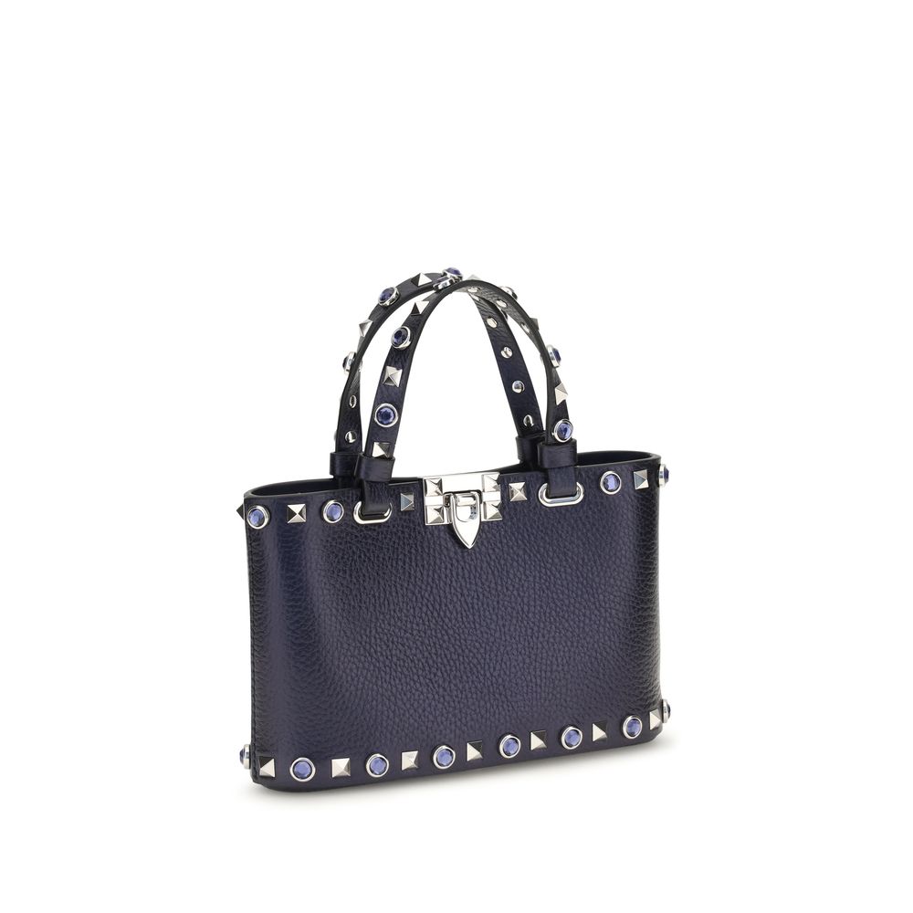 Valentino Garavani Black Calf Leather Bos Taurus Handbag