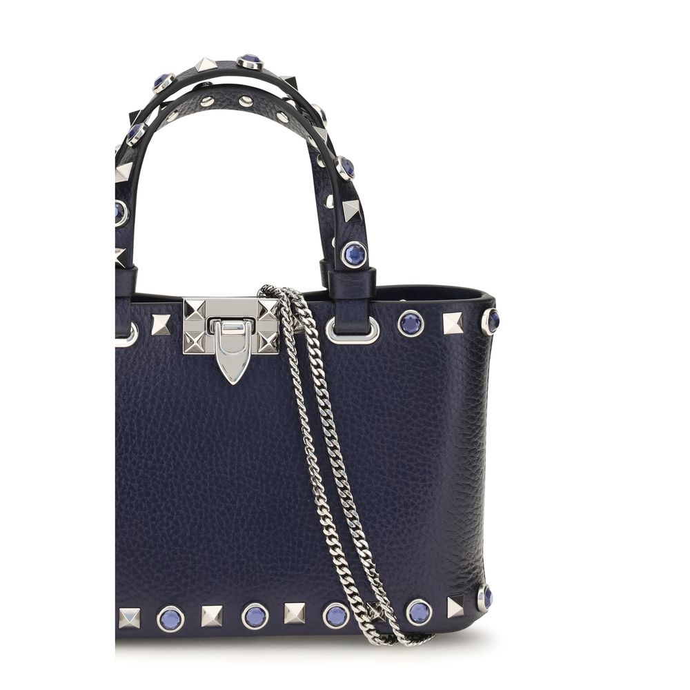 Valentino Garavani Black Calf Leather Bos Taurus Handbag