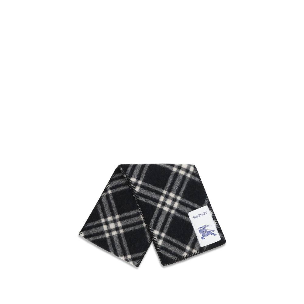 Burberry Black Wool Oves Aries Scarf