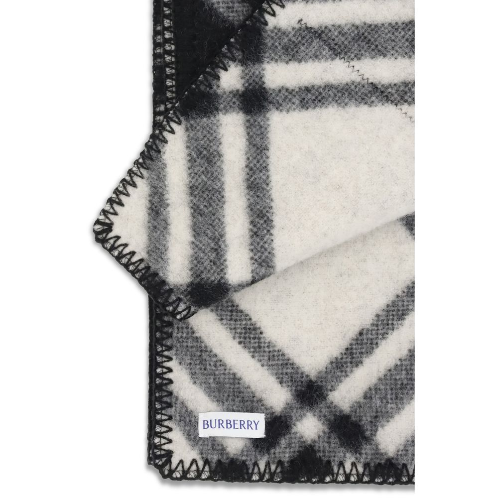 Burberry Black Wool Oves Aries Scarf