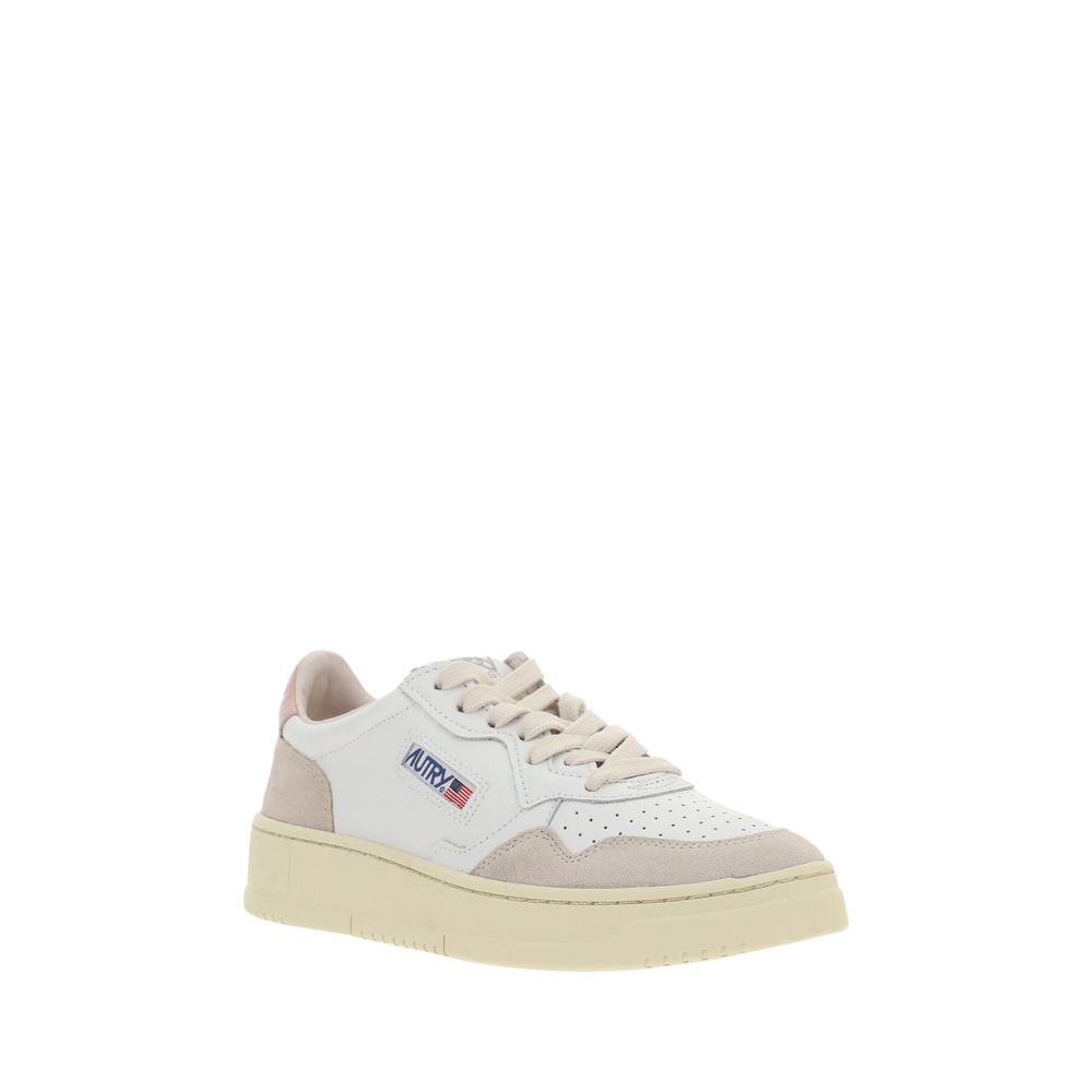Autry White Calf Leather Bos Taurus Athletic Sneakers