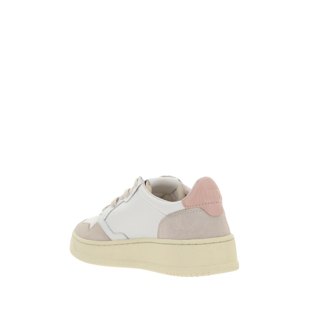 Autry White Calf Leather Bos Taurus Athletic Sneakers