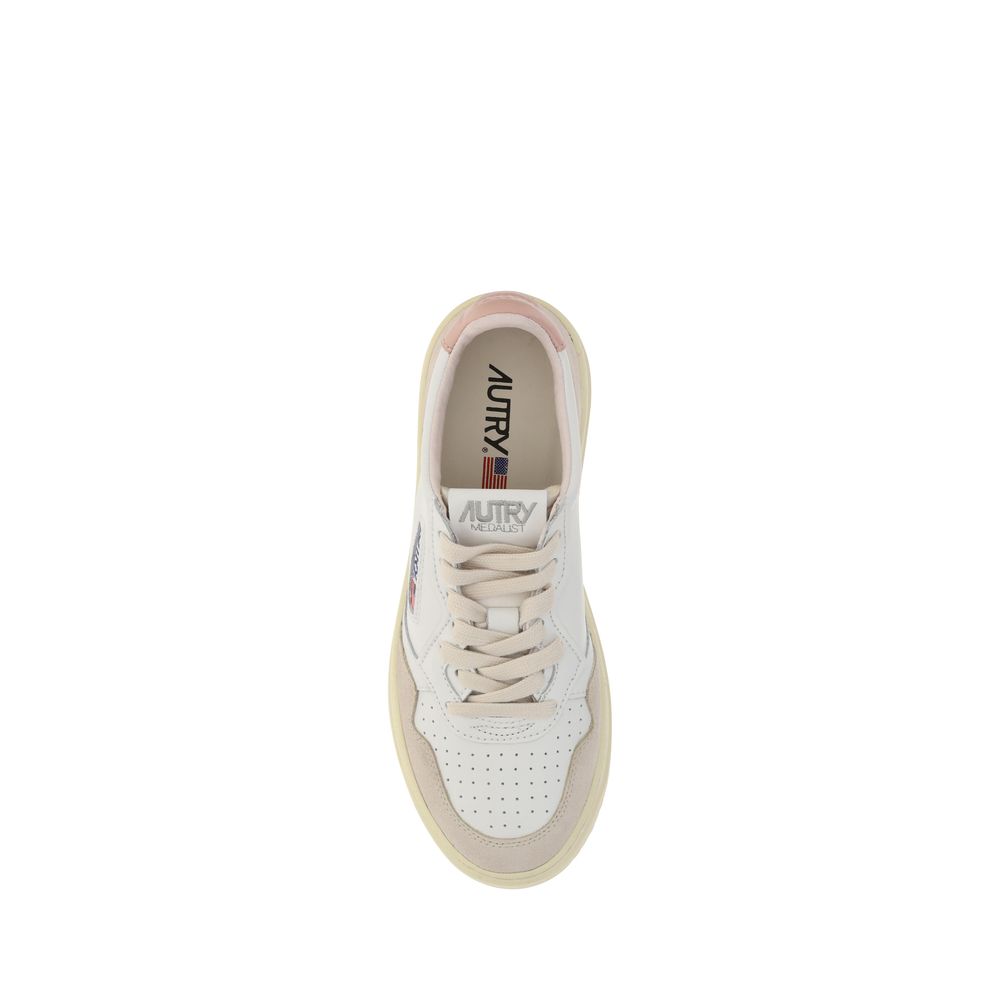 Autry White Calf Leather Bos Taurus Athletic Sneakers