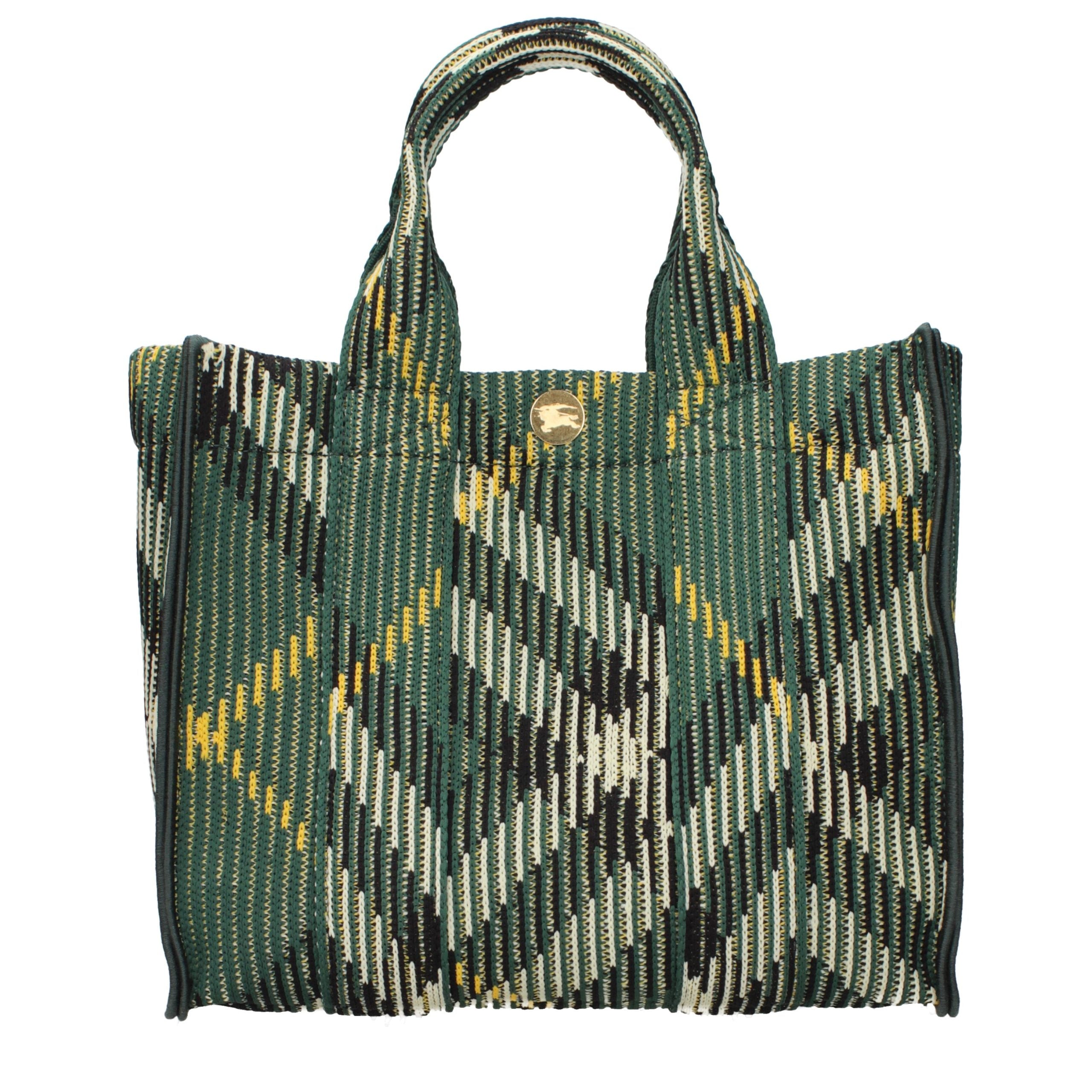 Burberry Green Fabric Handbag