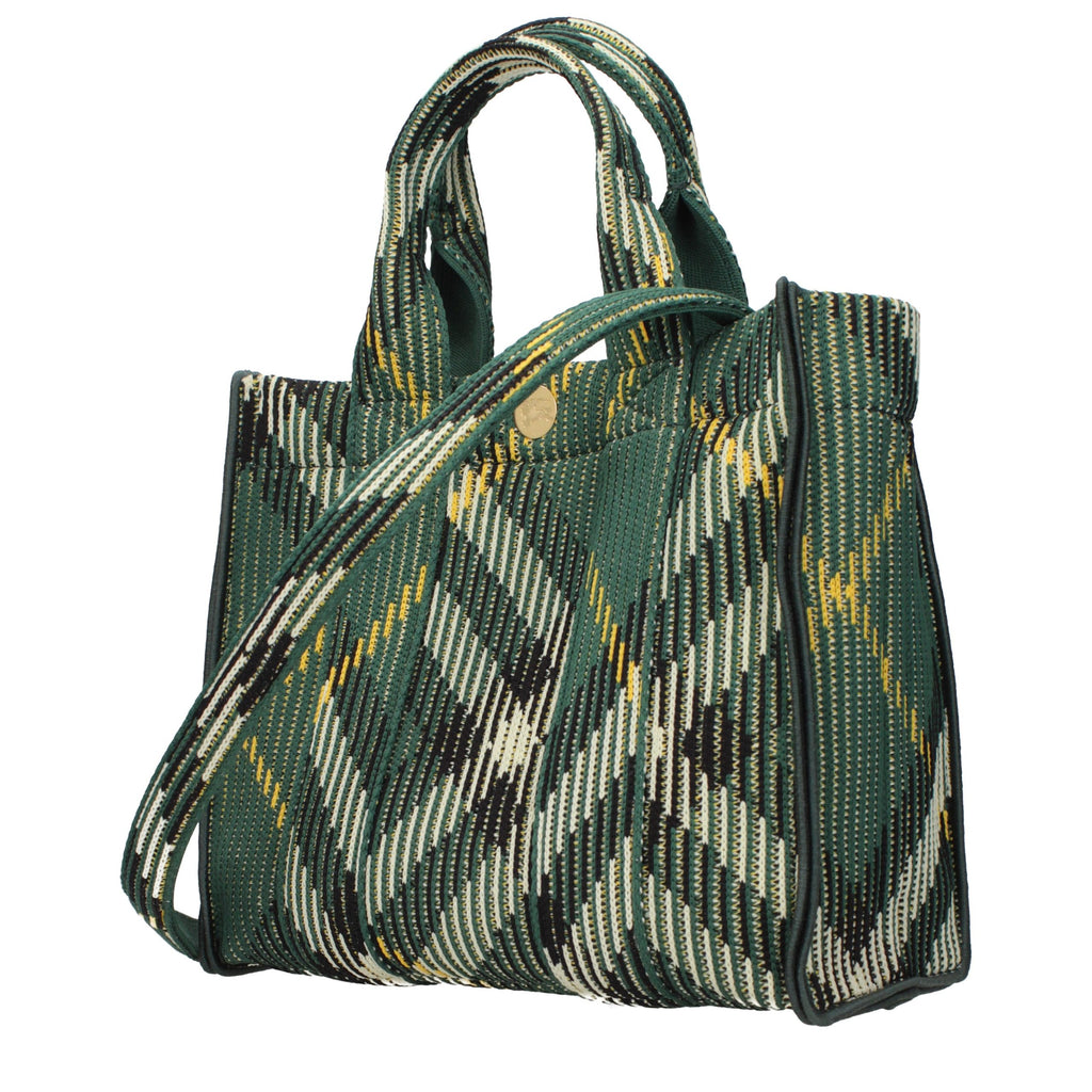 Burberry Green Fabric Handbag